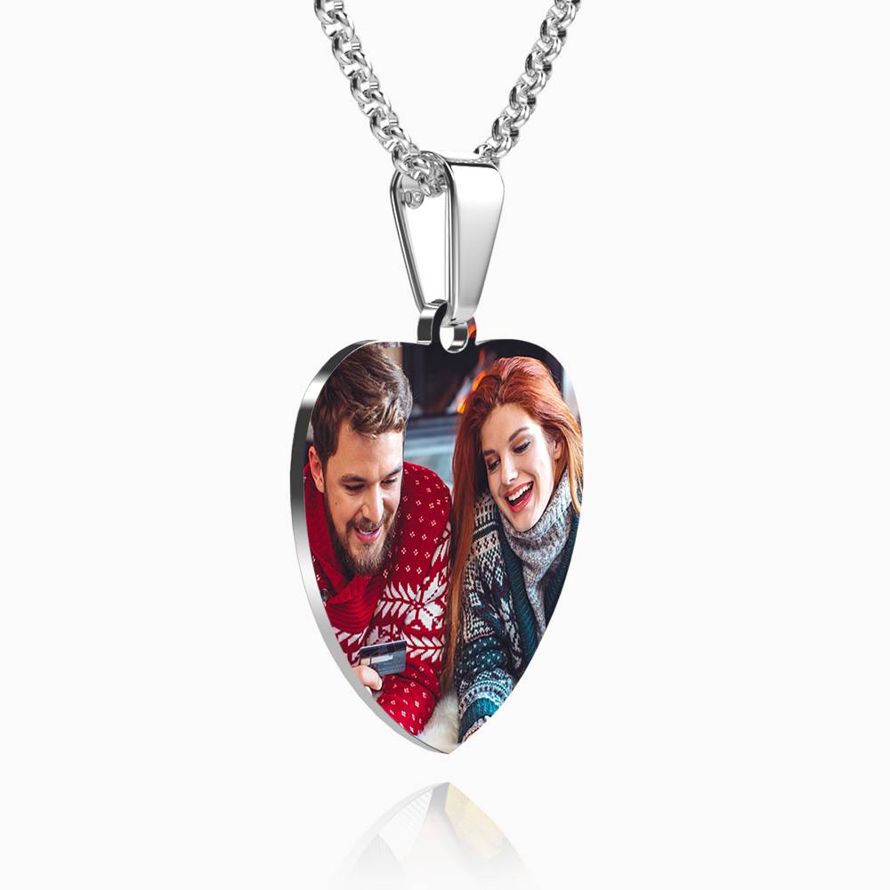 Custom Heart Tag Necklace Stainless Steel Engraved Necklace-Blongser
