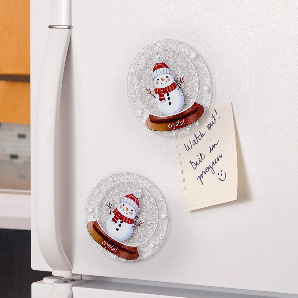 Personalized Christmas Fridge Magnet with Name Snowman Refrigerator Magnet for Christmas Gift-Blongser