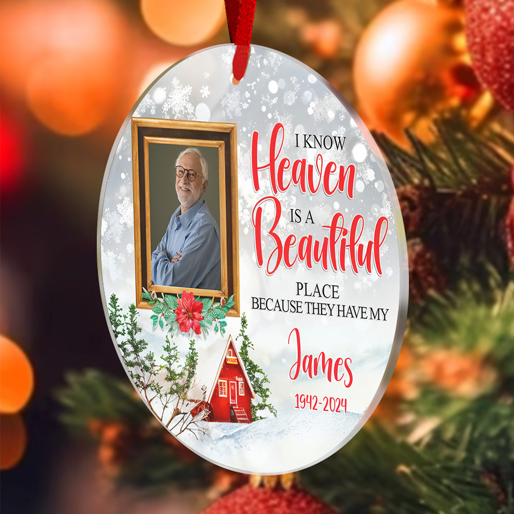Personalized Memorial Ornament Christmas Photo Ornament for Christmas Gift-Blongser