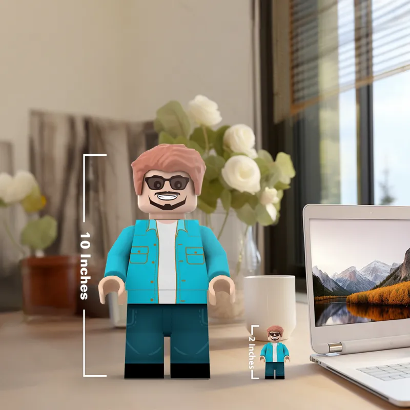 3D Print Gifts for Him Custom Giant Minifig Create Your Own Giant Minifigs Turn Your Photo into Giant Minifigs-Blongser