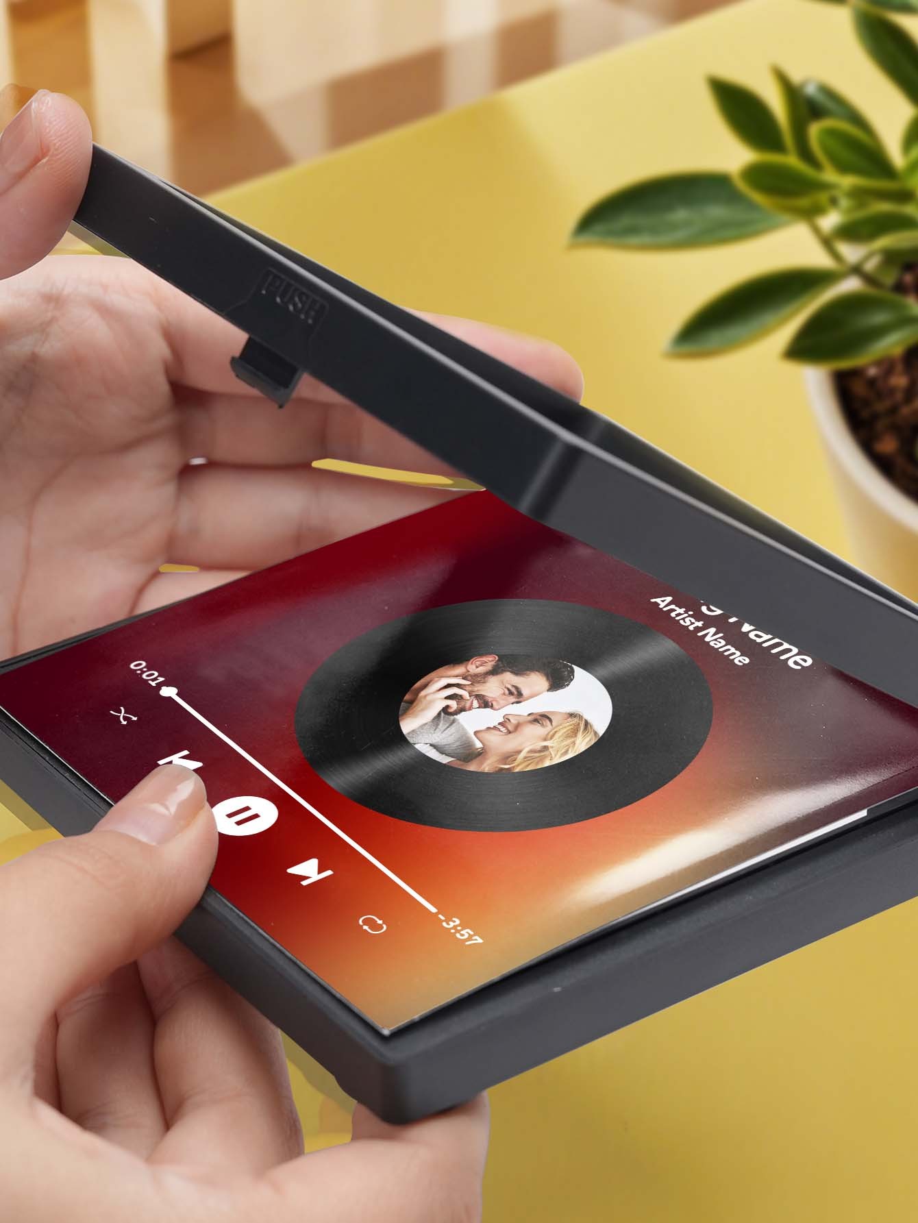 Custom Photo Vinyl Record Music Fridge Magnet for Special Memories-Blongser