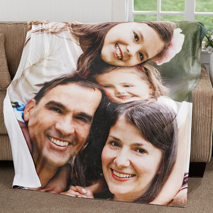 Personalized Picture Blankets Custom Photo Fleece Throw Blanket-Blongser