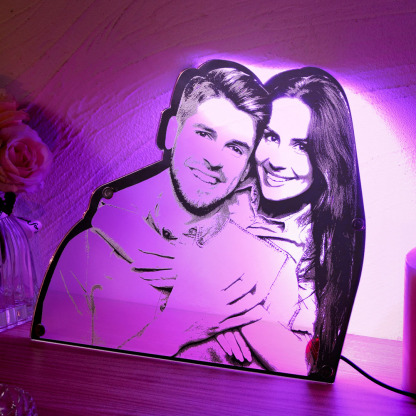 Personalized Portrait Mirror Light Wall Decor Gift-Blongser
