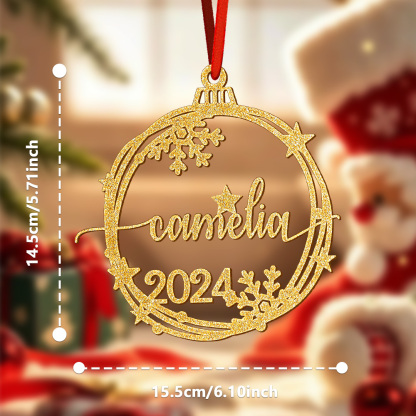 Custom Christmas Ornament with Name Holiday Christmas Tree Decorations Gift-Blongser
