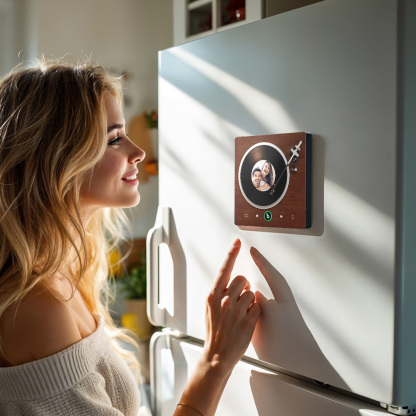 FridgeBeats Framed New 4.0 Upgrade Custom Music Fridge Magnet Vinyl Player Style Fridge Magnet Gift for Lover-Blongser