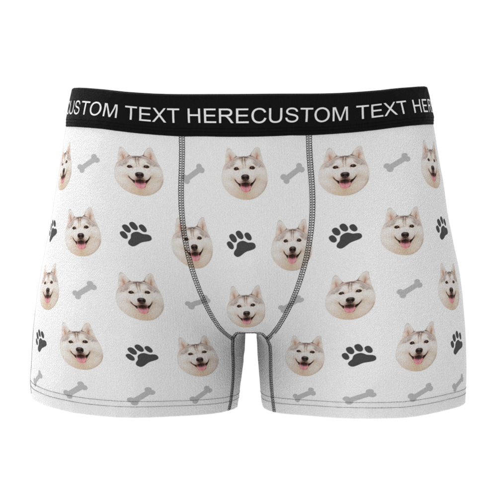 Custom Dog Face Boxers Personalized Men's Underwear with Preview-Blongser