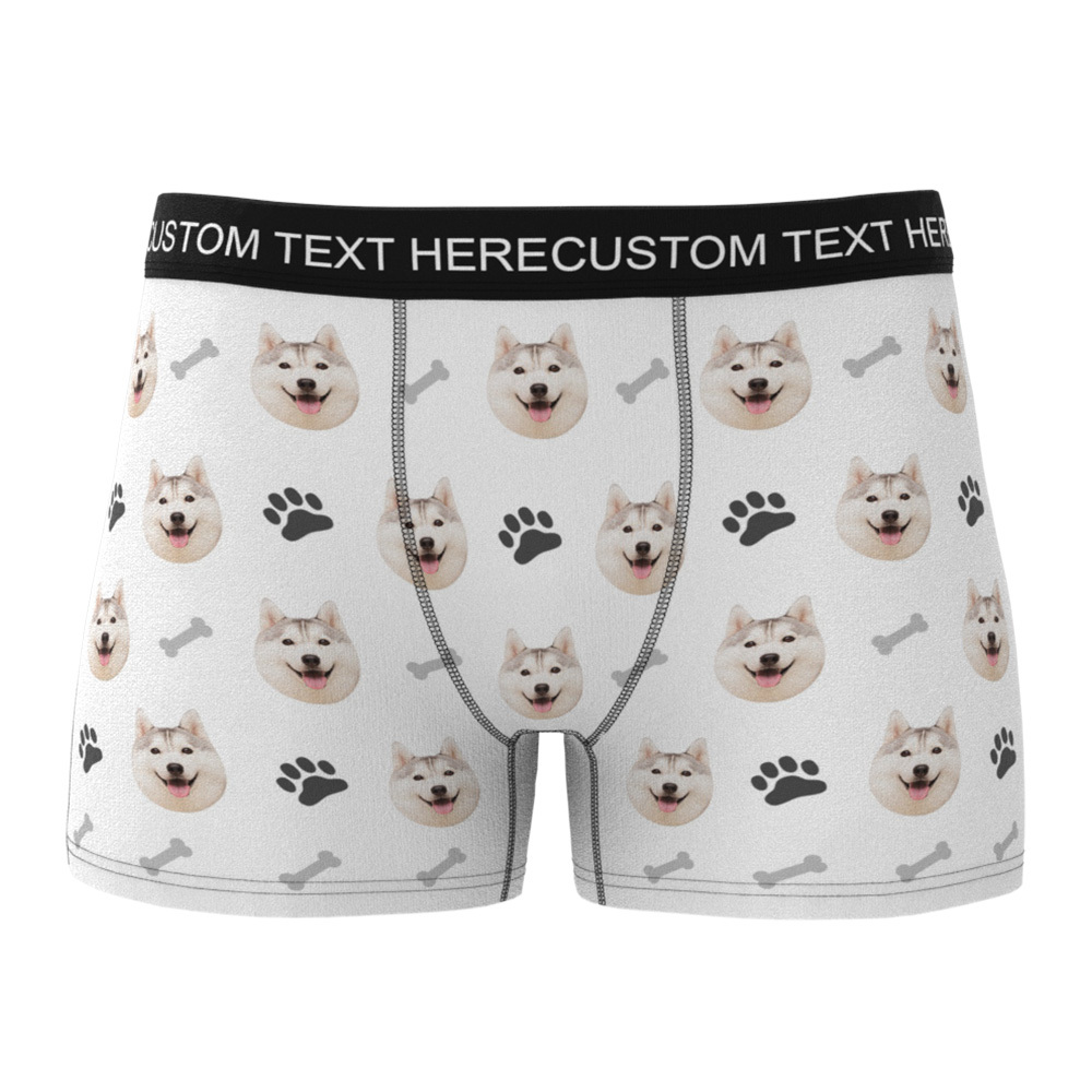Custom Dog Face Boxers Personalized Men's Underwear with Preview-Blongser