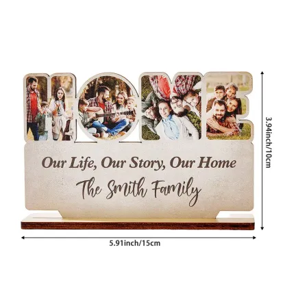 Personalized Home Wooden Plaque Custom Photo Home Sign Home Decoration Gift-Blongser