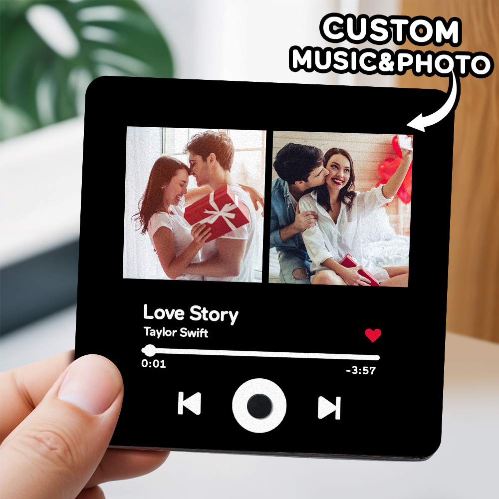 Personalized Photo Music Fridge Magnet Can Play Songs Gifts for Her-Blongser