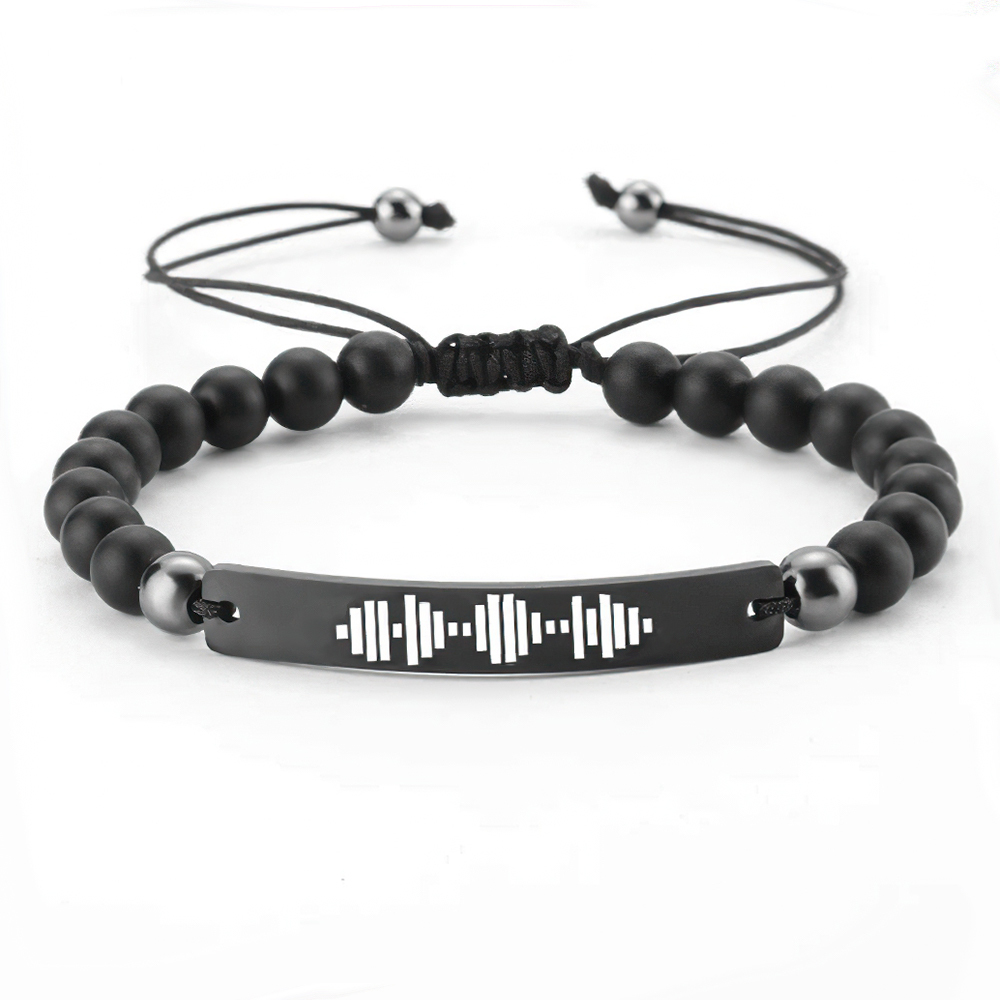 Custom Scannable Music Code Bracelet with Beads-Blongser