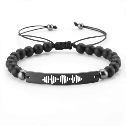 Custom Scannable Music Code Bracelet with Beads-Blongser