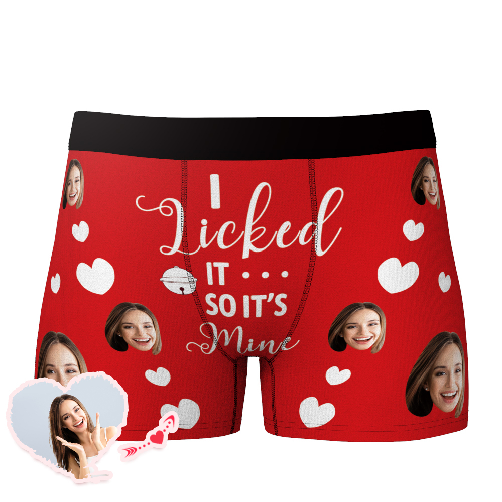 I Licked It So It's Mine Custom Boxer Funny Face Men's Underwear - 6 Colors-Blongser