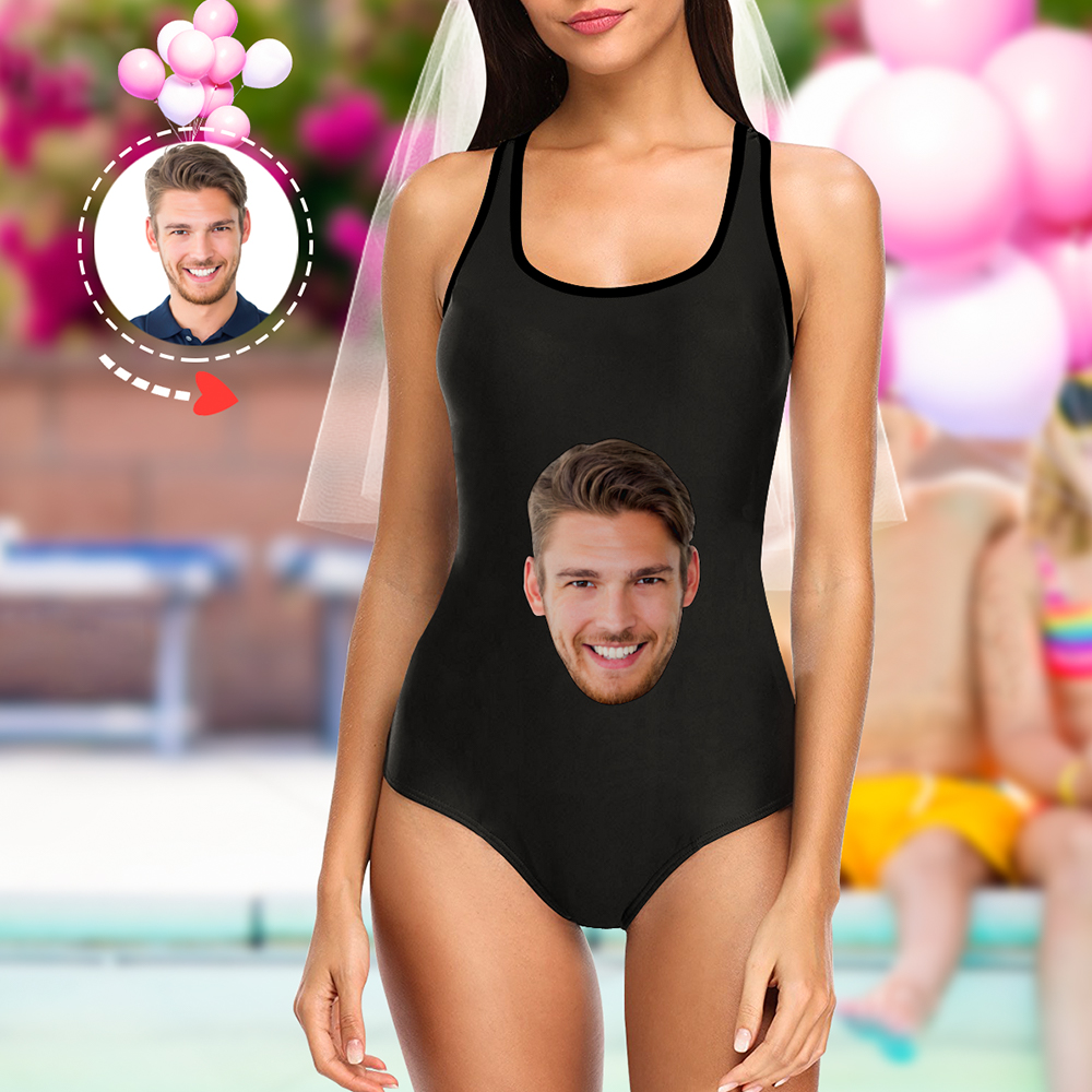 Custom Face Swimsuit Ladies One Piece Swimwear-Blongser