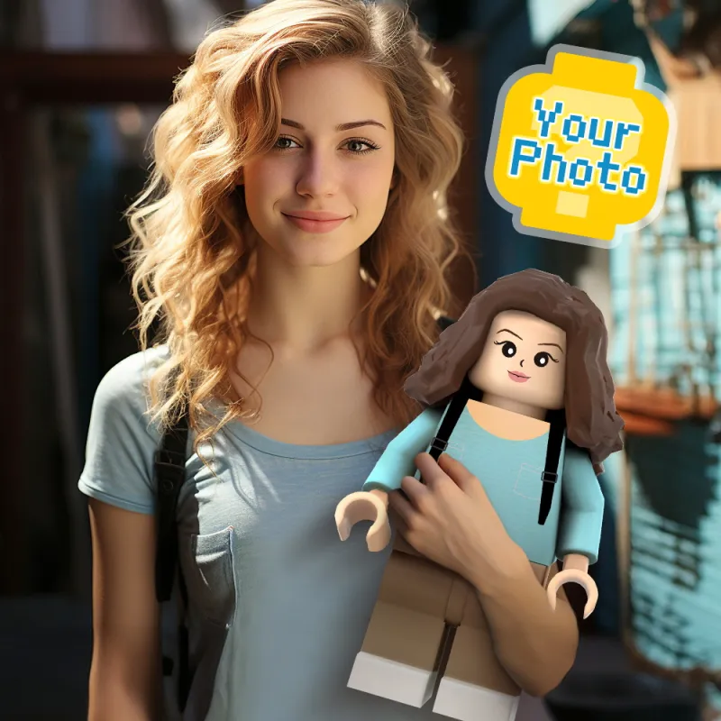 3D Print Custom Giant Minifigs Personalized Photo Giant Minifigs Turn Your Photo into Minifigs Gifts for Her-Blongser