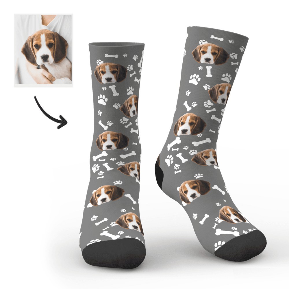 Custom Printed Face Sock Novelty Dog Avatar Socks with Photo-Blongser