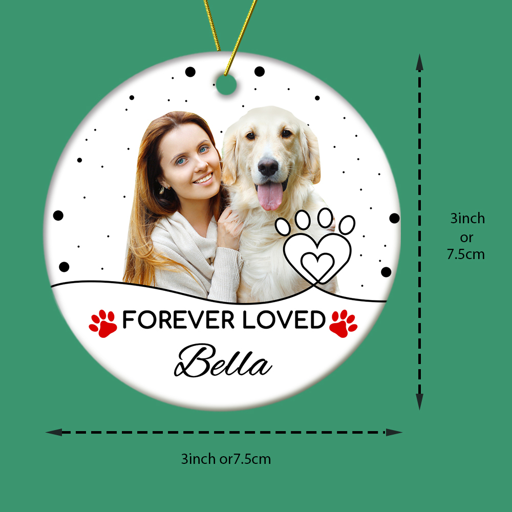 Personalized Pet Photo Ornament with Name Pet Loss Ornament Christmas Gift for Pet Owners-Blongser