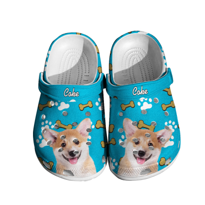 Personalized Pet Face Clogs Slipper with Name Funny Clog Birthday Gift for Pet Lover-Blongser