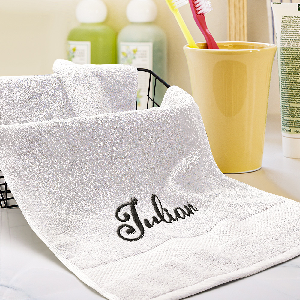 Custom Embroidered Towels Personalized Name Towel-Blongser