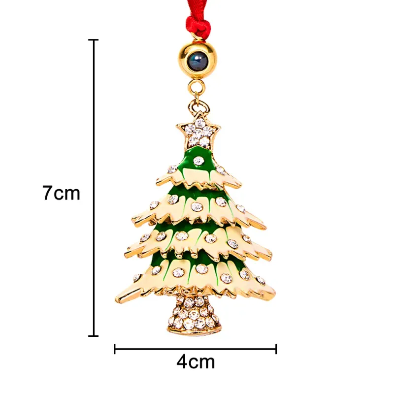 Personalized Photo Projection Ornaments Diamond Hollow Christmas Tree Photo Ornaments Best Gifts for Christmas-Blongser