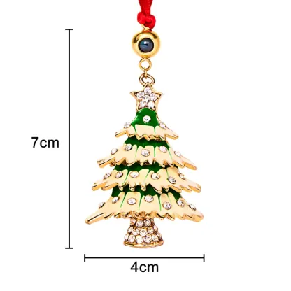 Personalized Photo Projection Ornaments Diamond Hollow Christmas Tree Photo Ornaments Best Gifts for Christmas-Blongser