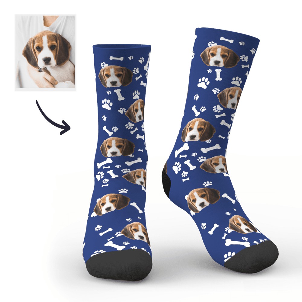 Custom Printed Face Sock Novelty Dog Avatar Socks with Photo-Blongser