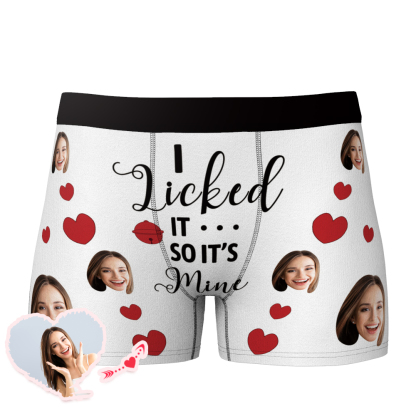 I Licked It So It's Mine Custom Boxer Funny Face Men's Underwear - 6 Colors-Blongser
