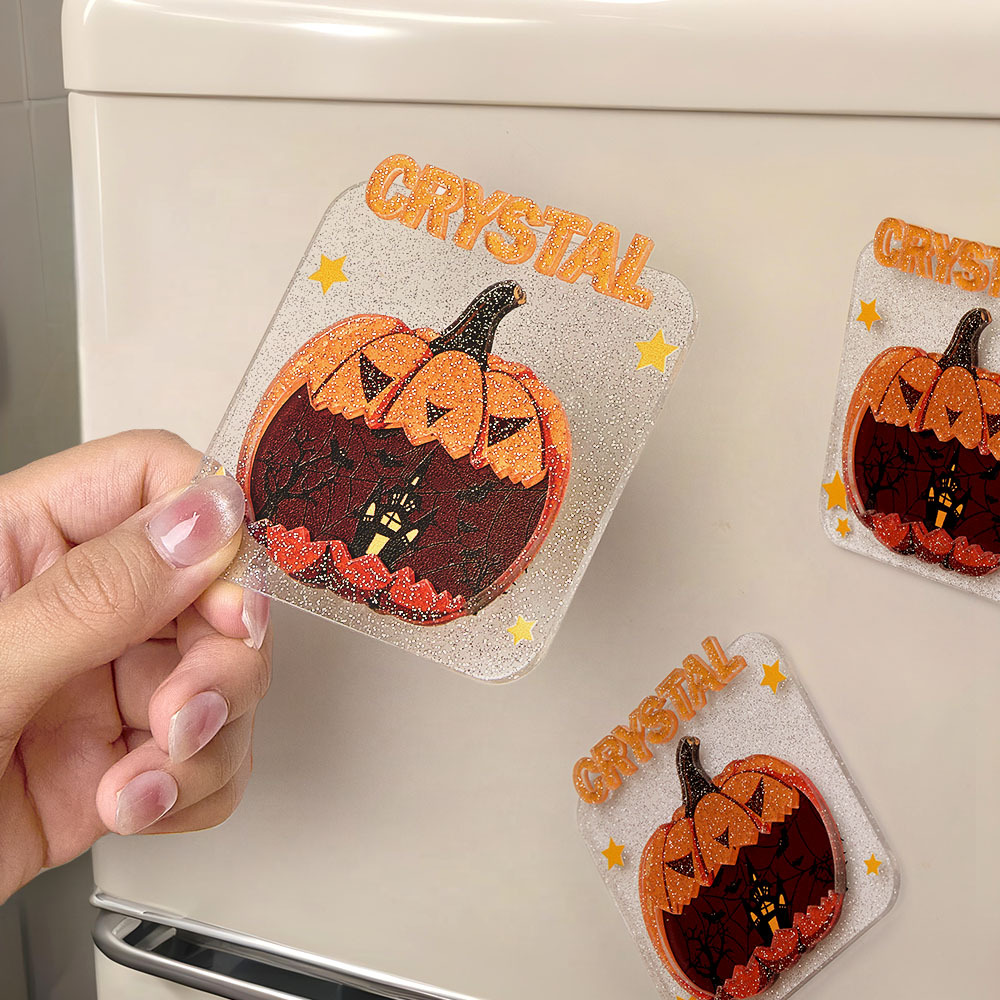 Custom Halloween Fridge Magnet with Name Refrigerator Magnet Home Decoration for Halloween Gift-Blongser