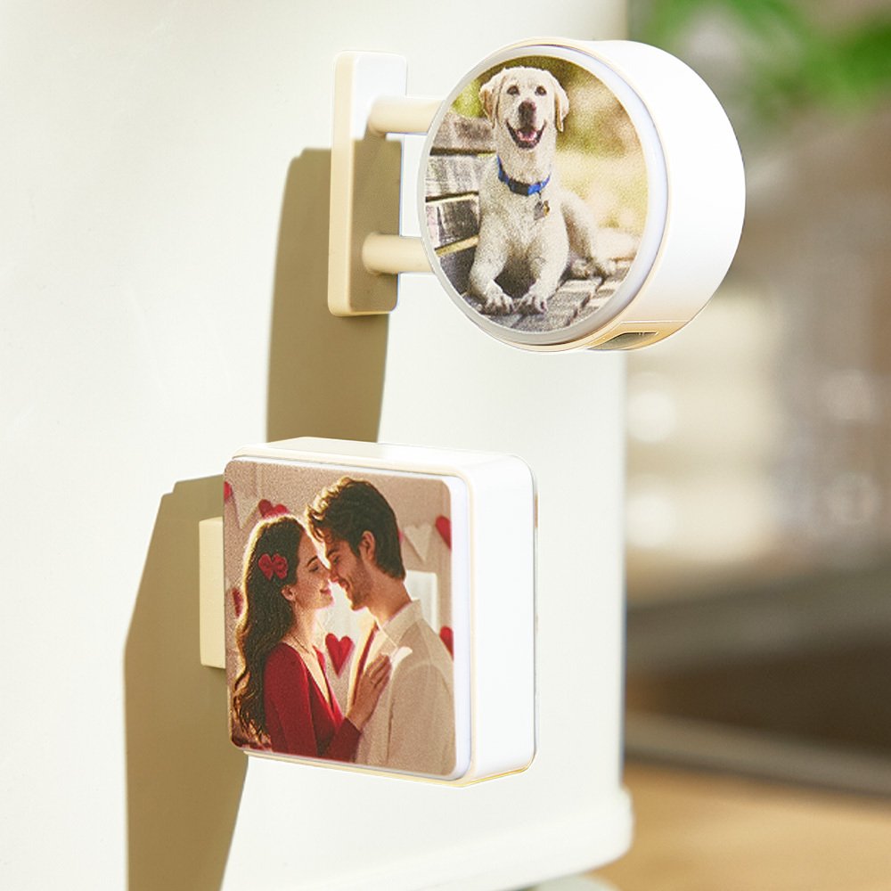 Personalized Refrigerator Magnet with Light Photo Fridge Magnet Gift for Family or Friends-Blongser