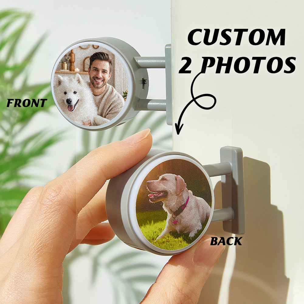 Personalized Refrigerator Magnet with Light Photo Fridge Magnet Gift for Family or Friends-Blongser