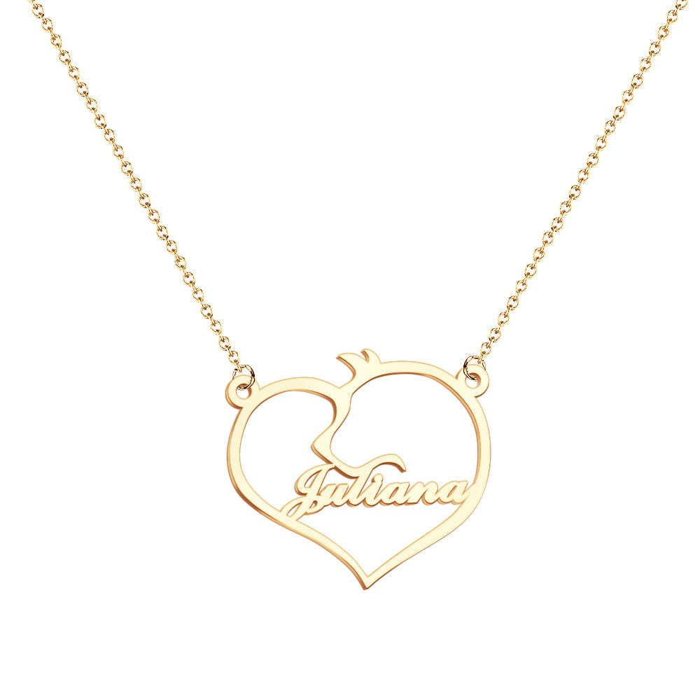 Personalized Name Heart Pet Memorial Necklace Memorial Gift for Her-Blongser