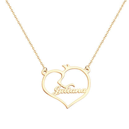 Personalized Name Heart Pet Memorial Necklace Memorial Gift for Her-Blongser