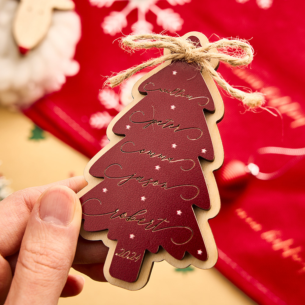 Personalized Family Christmas Ornament Christmas Tree with Family Names Ornament-Blongser
