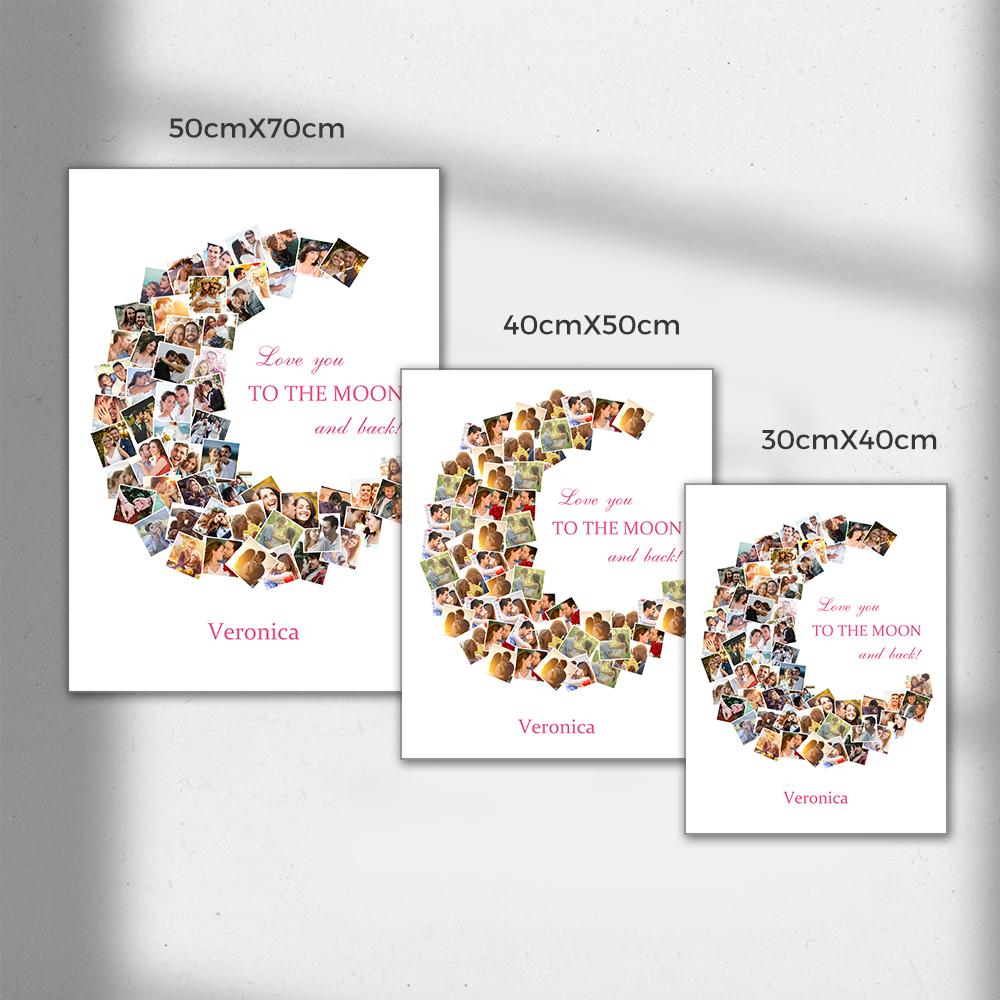 Custom Canvas Prints Love You To The Moon And Back Wall Art Decor-Blongser