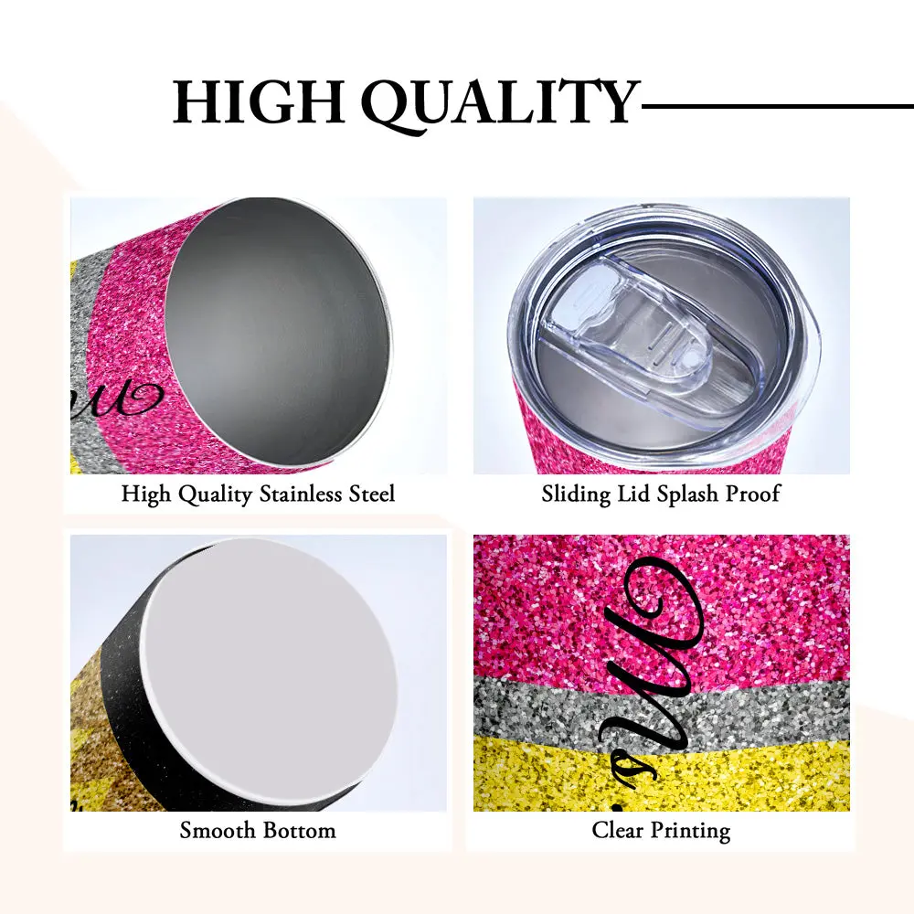 Personalized Glitter Apple 20oz Skinny Tumbler with Straw Back to School Appreciation Gift for Teacher-Blongser