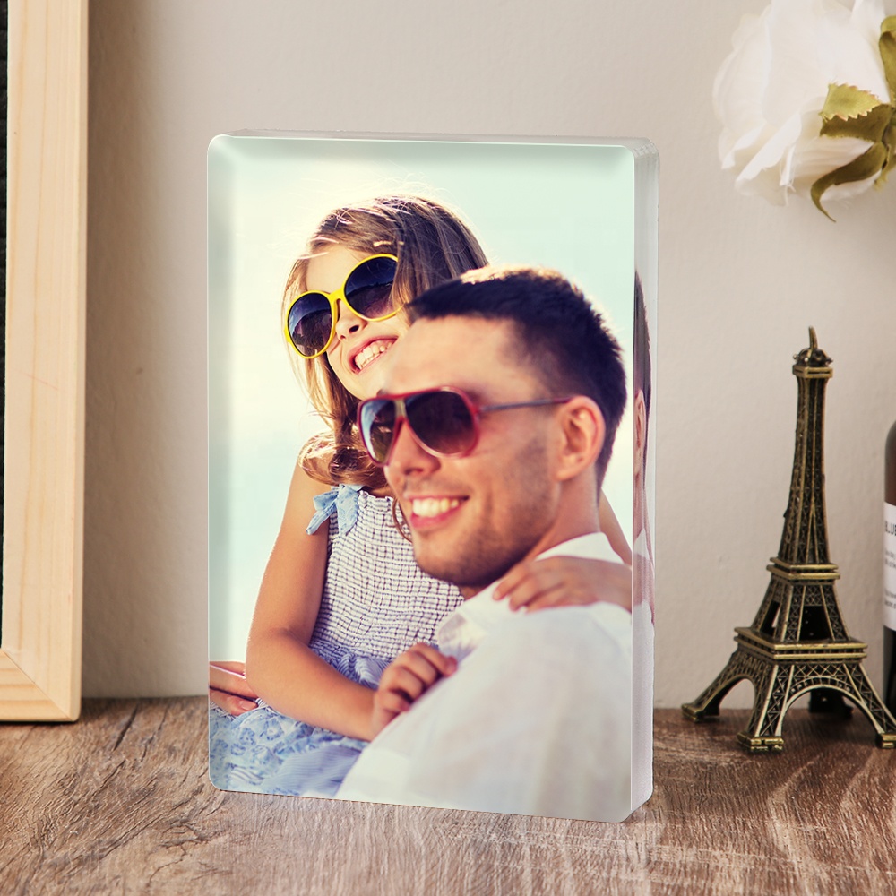 Custom Acrylic Block Photo Frame Desktop Picture Frame Plaque-Blongser