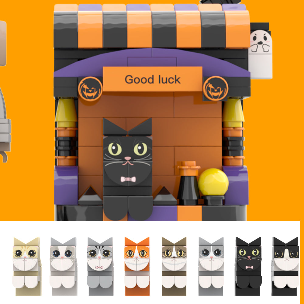 Halloween Gifts Custom Brick Figures Pen Holder Personalized Brick Figures and Pen Holder Pet Pen Holder-Blongser