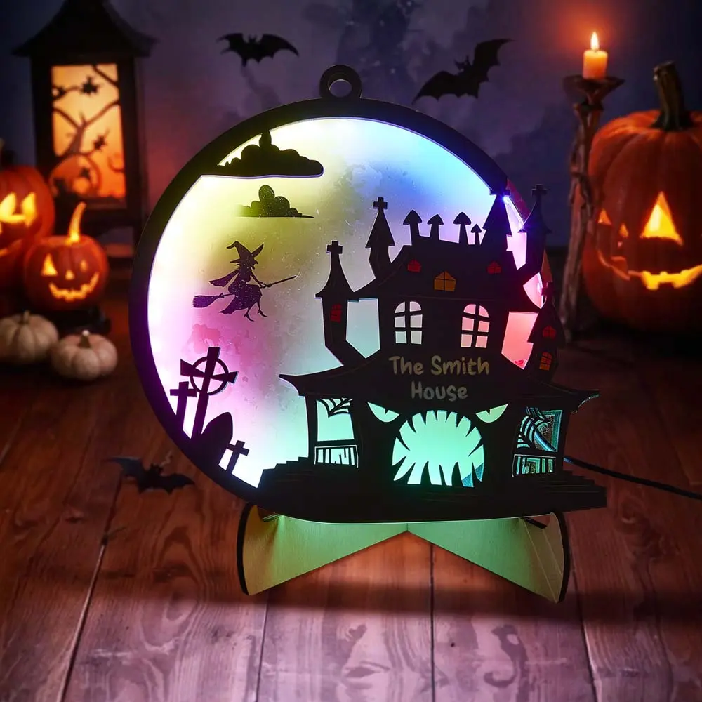 Custom Halloween Light with Name Halloween Home Decor Night Lamp for Halloween Gift-Blongser