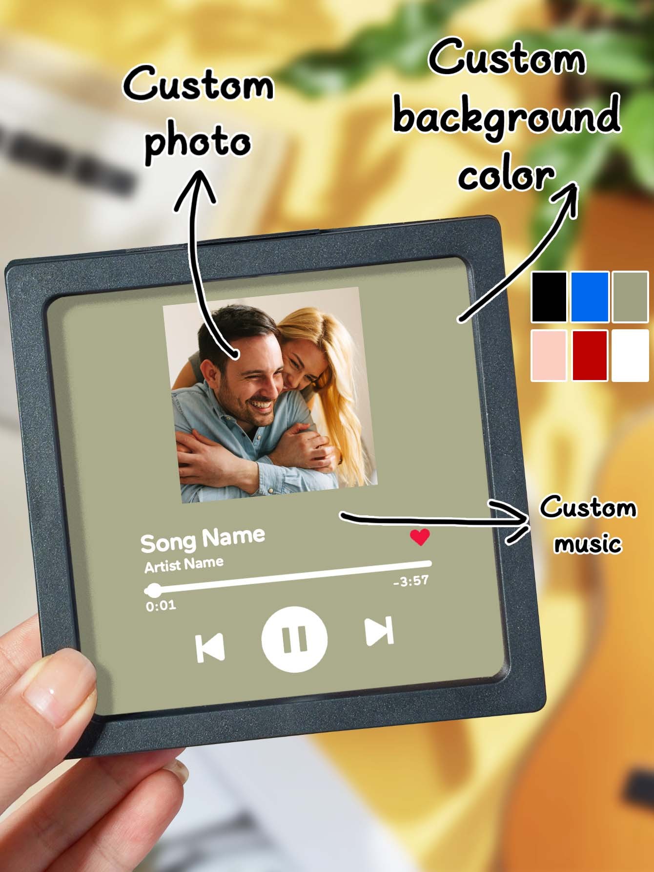 Personalized Photo Music Fridge Magnet for Unique Home Decor-Blongser