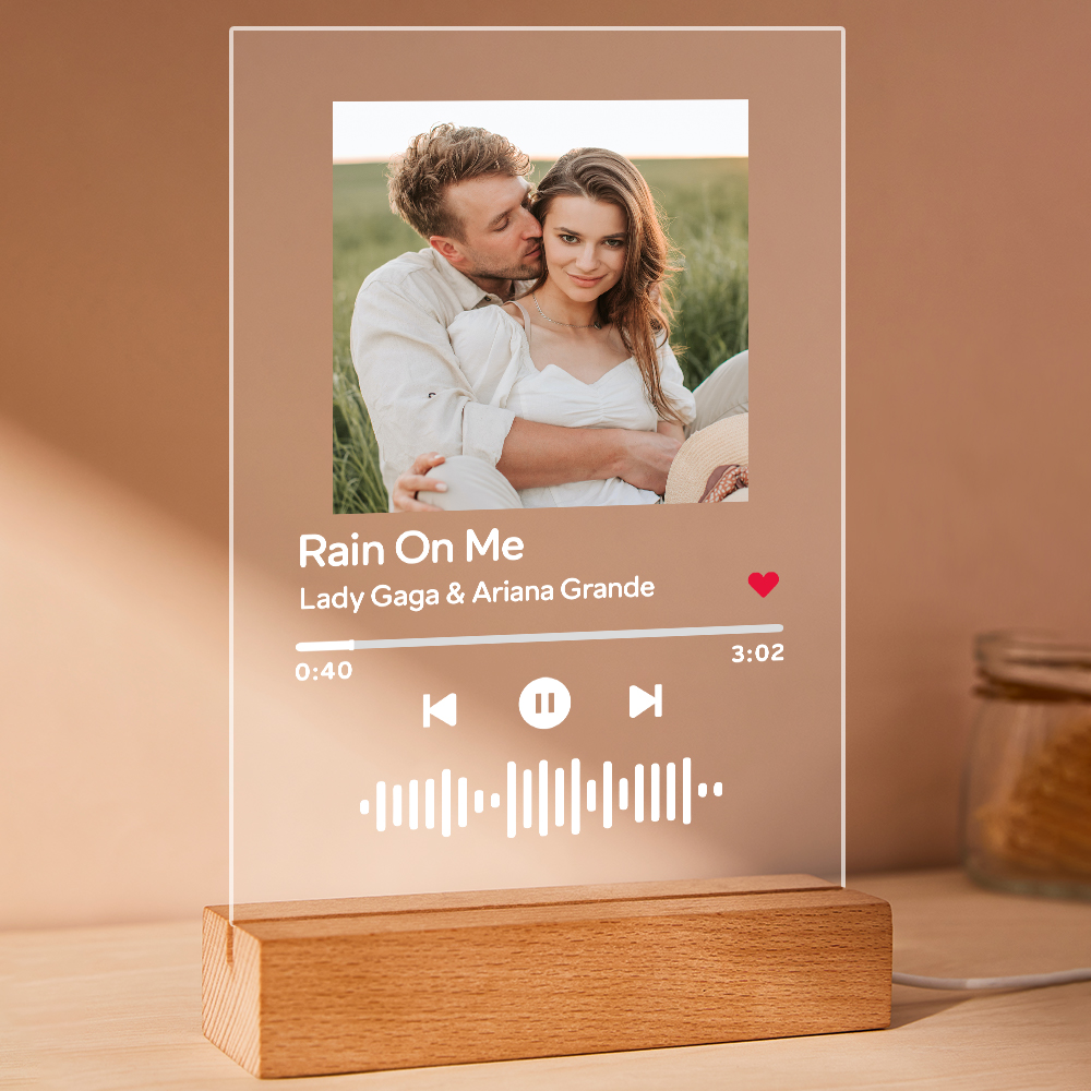 Personalized Music Album Night Light Scannable Code Night Lamp 15*22CM-Blongser
