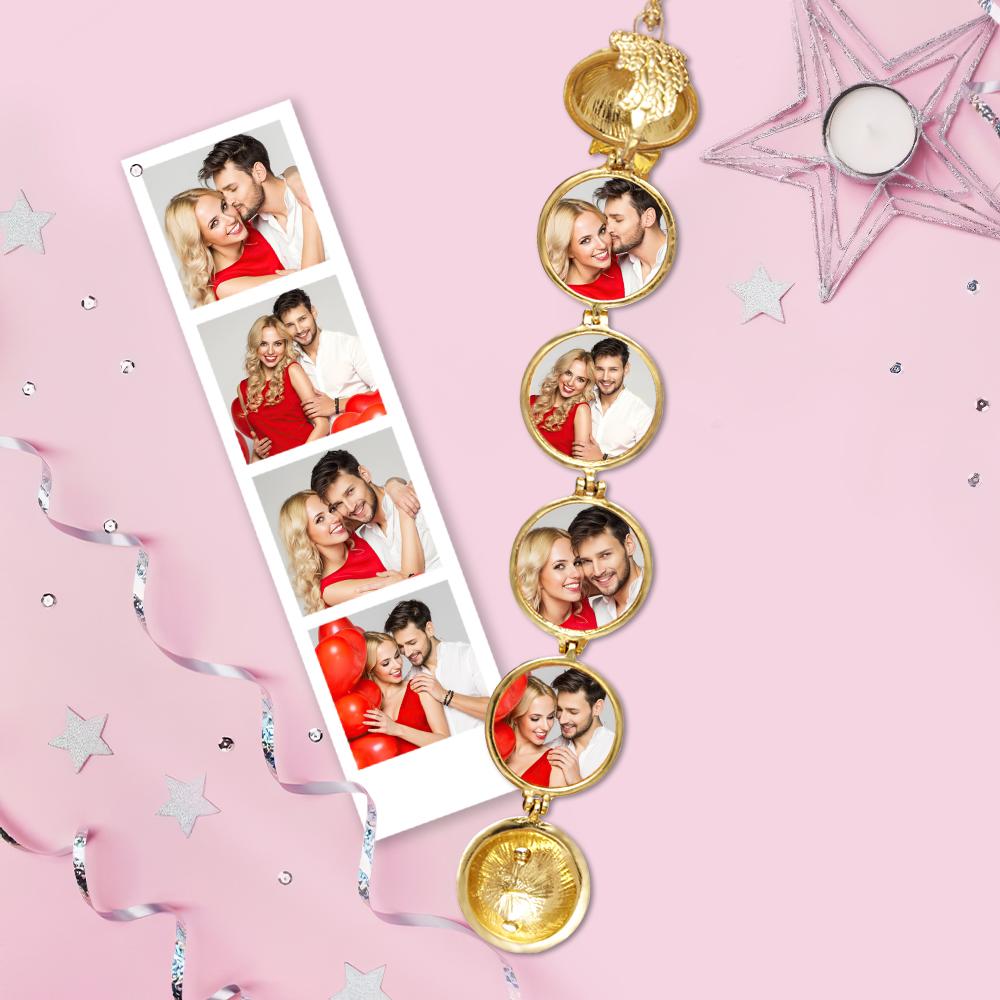 Personalized Angel Wings Expanding Photo Ball Locket Necklace-Blongser