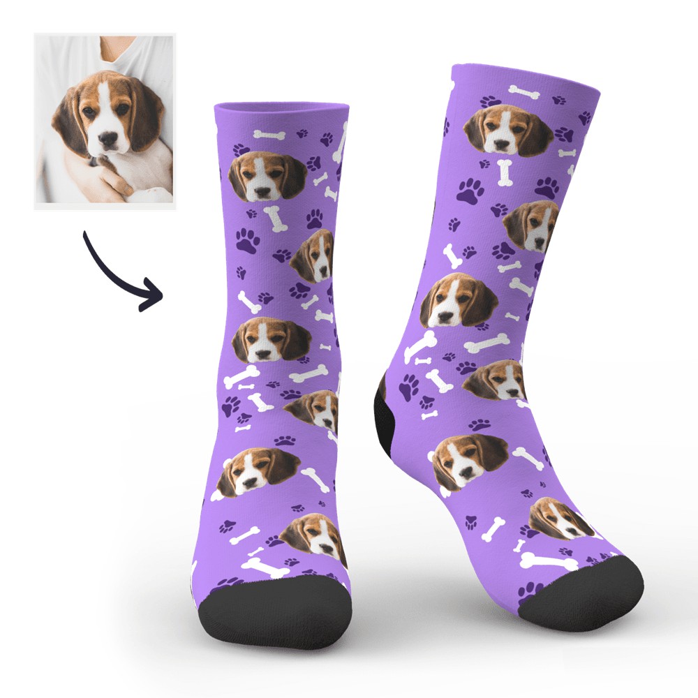 Custom Printed Face Sock Novelty Dog Avatar Socks with Photo-Blongser
