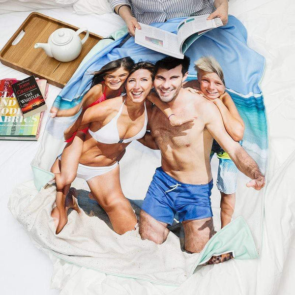 Personalized Picture Blankets Custom Photo Fleece Throw Blanket-Blongser