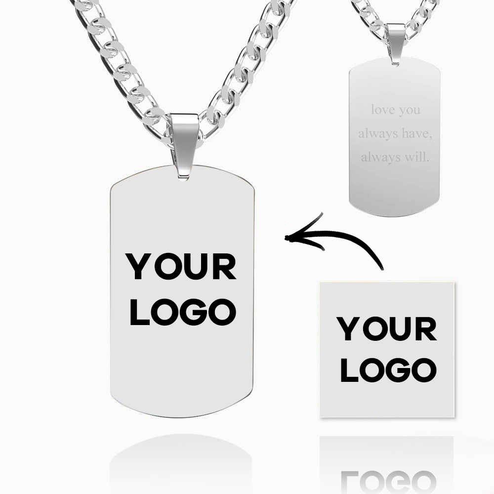 Personalised Engraved Military Dog Tags Photo Necklace For Men-Blongser