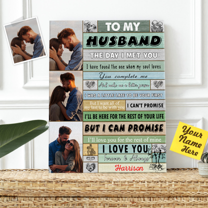Custom Couple Canvas Prints To My Husband Wall Art Painting-Blongser