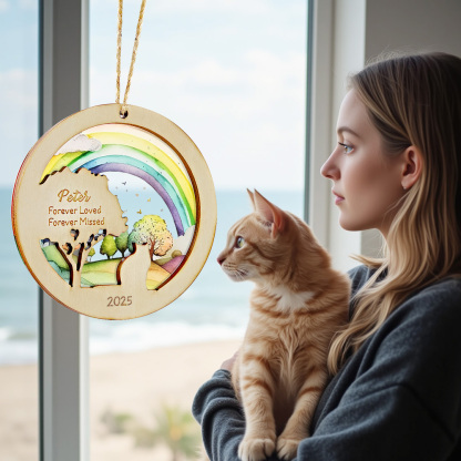 Personalized Rainbow Bridge Pet Ornament Memorial Pet Loss Gift for Pet Lovers-Blongser