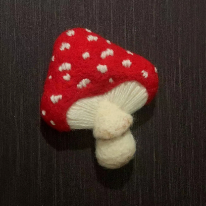 Whimsical Mushroom Fridge Magnets - Handcrafted Felt Decor-Blongser