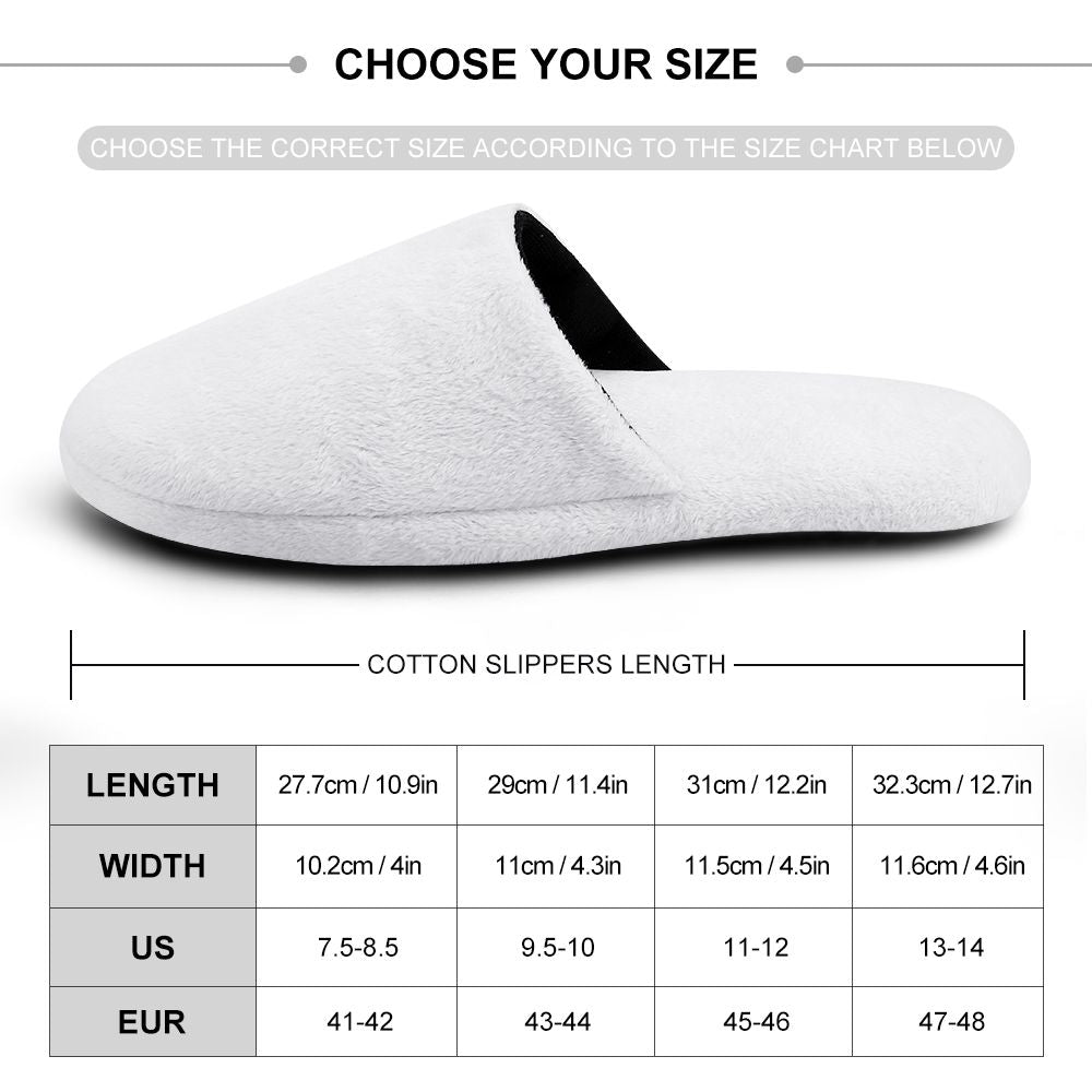 Custom Women's and Men's Slippers Personalized Casual House Shoes Indoor Outdoor Bedroom Cotton Slippers-Blongser
