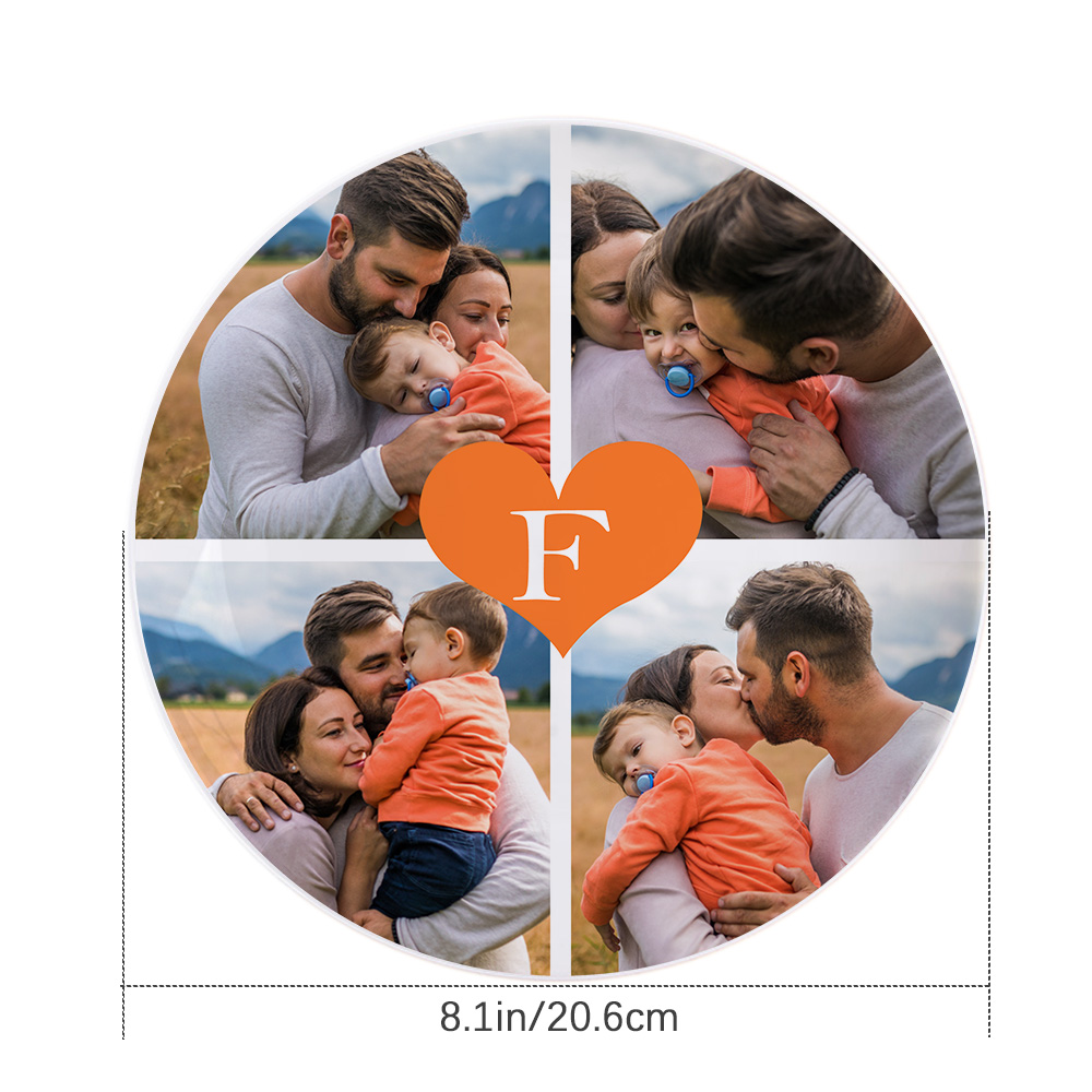 Personalized Alphabet Ceramic Dish Plate Custom Printed Photo Dinner Plate Tableware