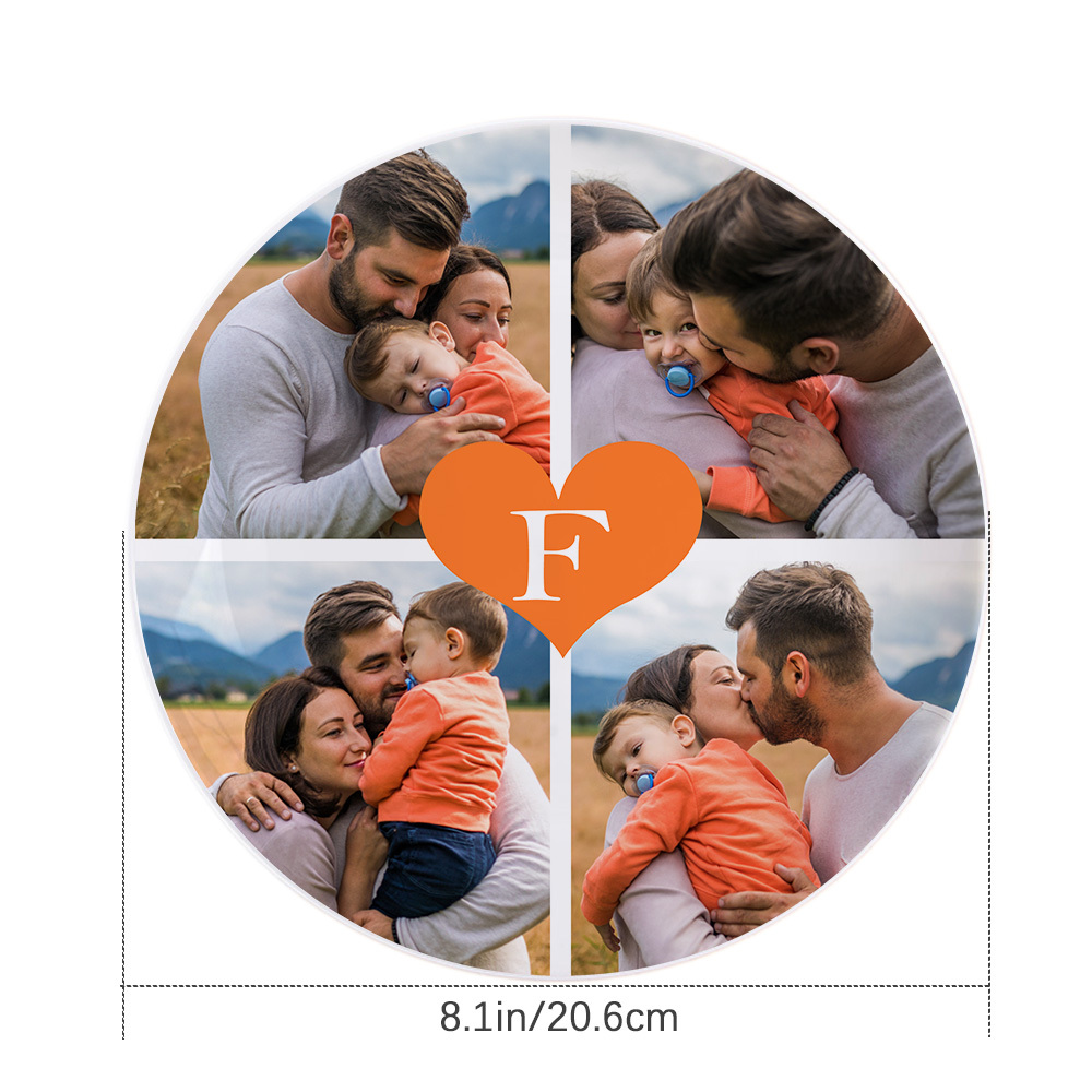 Personalized Alphabet Ceramic Dish Plate Custom Printed Photo Dinner Plate Tableware-Blongser