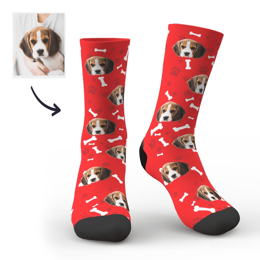 Custom Printed Face Sock Novelty Dog Avatar Socks with Photo-Blongser